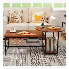 CORI CORI - Set de Mesas de Centro Industrial en MDF - Diseño Dúo Modular