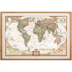 GENERICO - MAPA PINS ACTUALIZADO MARCO BLANCO 115 x 79 CMS (XL)