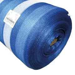 MARIENBERG - Malla Raschel Sombra Franjeada 65% 210 x 100 mts Color AzulBlanco