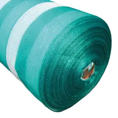 MARIENBERG - Malla Raschel Sombra Franjeada Ferretera 80% Verde y Blanco de 210 x 100 mts