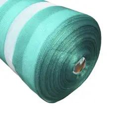 MARIENBERG - Malla Raschel Sombra Franjeada 65% 420 × 100 m Verde y Blanco