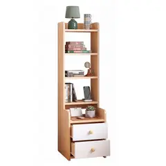 GLOBAL LATIN GROUP - Velador Mueble Organizador Con Repisas Cajones Madera Dormitorio