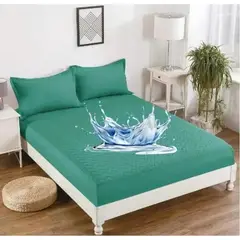 GENERICO - TOPPER O CUBRE COLCHON IMPERMEABLE 1.5 PLAZAS COLOR LISO TF.