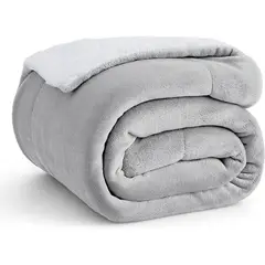 AZ AURAZEUS - Frazada Chiporro 1.5 Plazas Manta Termica Sherpa Polar Gris Az