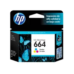 HP - Cartucho de Tinta 664 Tricolor Original