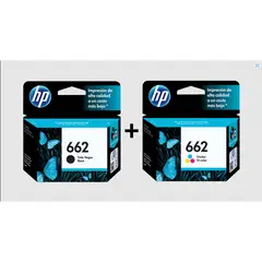 HP - Pack tintas 662 Negra + 662 Tricolor