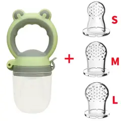 GENERICO - Chupete mordedor de frutas de silicona + 3 repuestos 00167VE