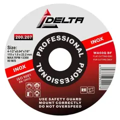 GENERICO - DISCO DE CORTE 4.5" FINO 115CM DELTA CAJA DE 50 UND