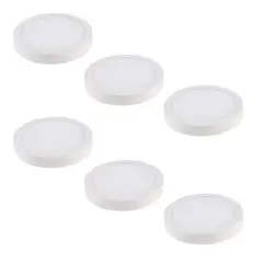 WANT - 6 Focos Panel Led 18W Redondo Sobrepuesto 225mm Luz Fría