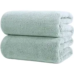 AZ AURAZEUS - Toallon Grande De Baño Verde 100 X 140 Microfibra Playa De Mano Az