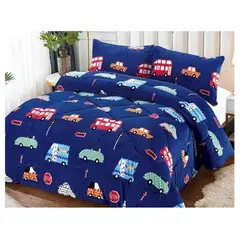 COMPRAPO - Cobertor Chiporro Infantil Autos y Autobuses + 1 Funda 1,5 Plaza