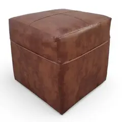 GENERICO - Pouf Murcia - Cuero Sintético Pu Café