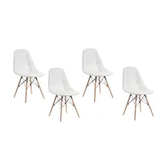 HABITA2 CHILE - Pack de 4 Silla Buckle Eames Acolchada - Blanco