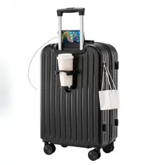 CRUSEC - Maleta De Viaje Cabina Equipaje Mediano Con USB Y Portavasos