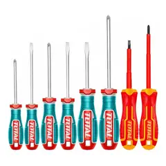 TOTAL TOOLS - Kit Set Juego Destornilladores 8 Piezas Total Tksds0836.