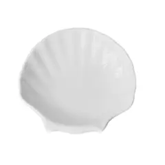 GENERICO - Pocillo porcelana blanca concha de mar 10cm Set 12 piezas