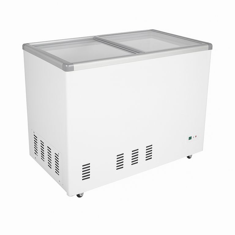 Congelador 350 lt Freezer Tapa Vidrio