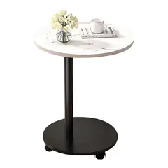 GLOBAL LATIN GROUP - Mesa Auxiliar con Ruedas Moderno Elegante para Sala o Dormitorio