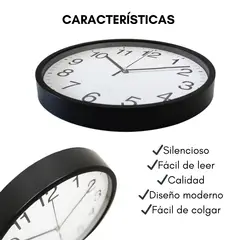 GENERICO - Reloj Pared Metal Decoración Moderno 30cm Silencioso Colores