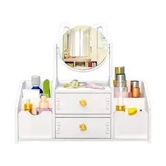 GENERICO - Tocador Multifuncional Organizador De Maquillaje Con Espejo 40X20X14Cm