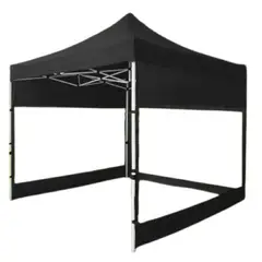 GENERICO - Toldo Completo Paredes Transparente y Carpa 3x3 Negro