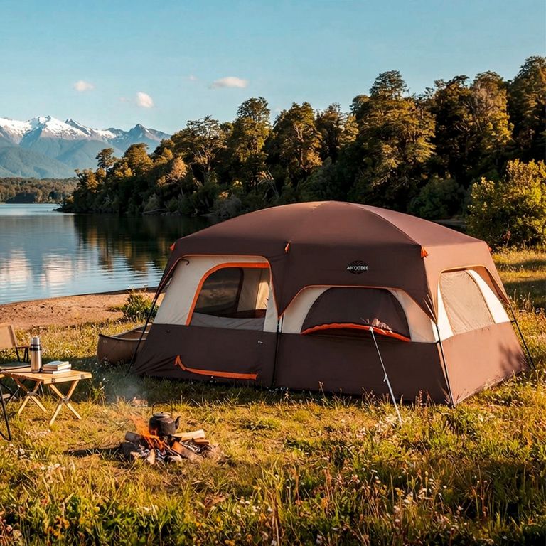 Carpa Tienda De Campaña Familiar 10-12 Personas Impermeable a $124.990