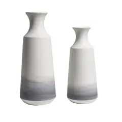 SOHOGAR - Set 2 jarrones de cerámica degradada gris