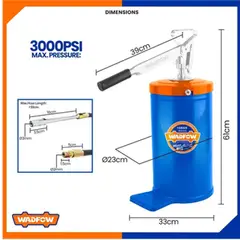 WADFOW - Lubricador De Grasa Manual 16 Kg Engrasadora Manivela