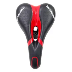 OEM - Sillín Bicicleta Asiento antiprostático Universal Rojo 18221