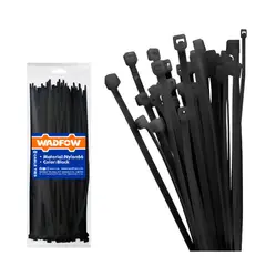 WADFOW - Set De 100 Amarras Plasticas 2,5x100 Mm 8 Kg Negro