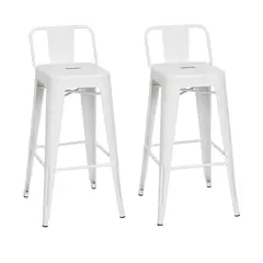 MOBOI - Pack 2 Taburetes Tolix Clasico Blanco 66cm