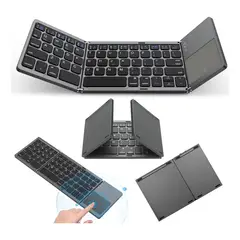 GIOIO - Mini Teclado Bluetooth Inalámbrico Plegable Y Recargable