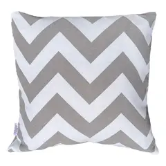 ELIZABETH PEPER - Funda Cojin Decorativo Diseño ZigZag Gris 50x50.
