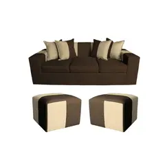 GENERICO - SOFA +2 PUFF BENJAMIN CAFE BEIGE