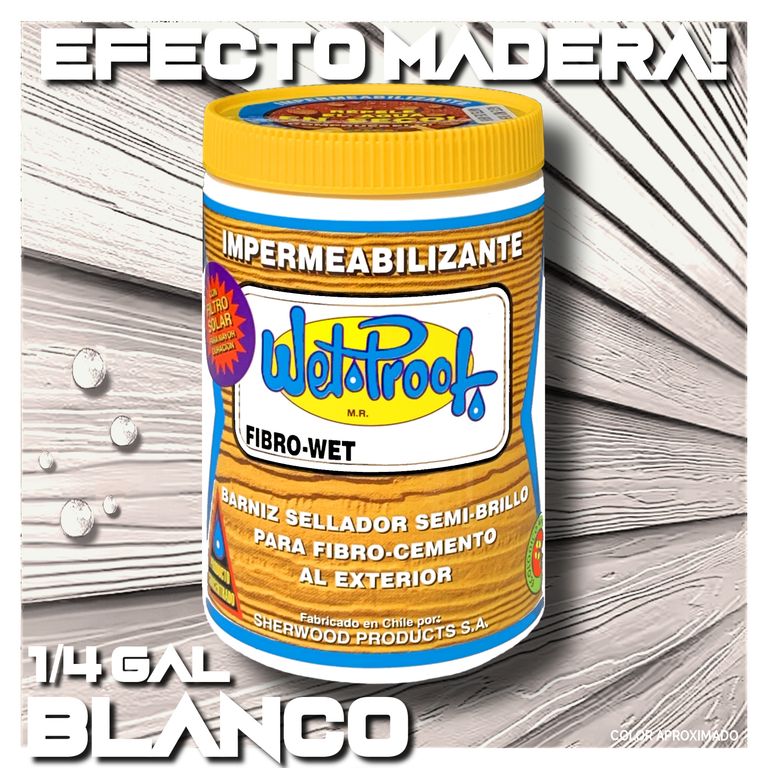 SELLADOR FIBROCEMENTO SIDING IMPERMEABLE WET PROOF® FIBROWET BLCO 1-4G