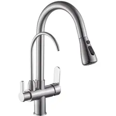PUREPOWER - Grifo de cocina monocromado con rociador extraíble