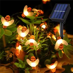 GENERICO - Decorativos Solares Abejas - 5 m Luz Cálida IP65