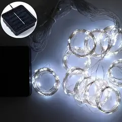 GENERICO - Cascada Hada Solar - Luz Fría IP65 3x3 m