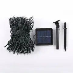 GENERICO - Cadena de Luces Decorativa Solar Luz Cálida - 200 Luces 12 m IP 65