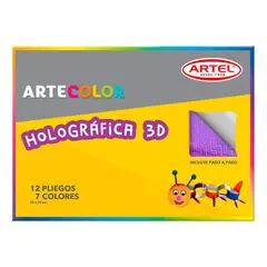 ARTEL - Estuche Artecolor Papel Holográfico -