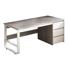 BE DESIGN - Escritorio Ejecutivo Metal Gris Blanco