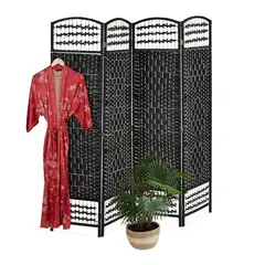 GENERICO - Biombo Separador de Ambientes 180cm*200cm de 4 Paneles