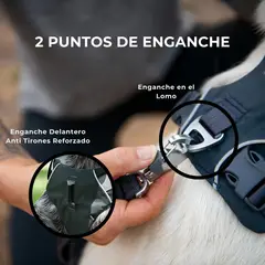 GENERICO - Arnés Anti-Tirones Acolchado Resistente Perros - Rosado M