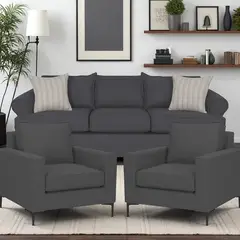 SITIAL HOME - Living 311 Santelmo Marengo sofa 3 cuerpos+ 2 poltronas con resortes