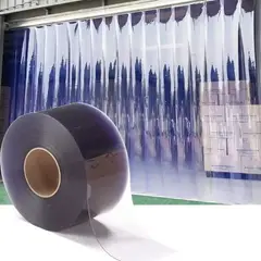 GENERICO - Cortina industrial Lama Lisa 2x200mm Pvc, Rollo 30 Mts