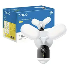 TP LINK - Cámara Outdoor Tapo + 2 Reflectores Alto Brillo con Visión Nocturna 2k