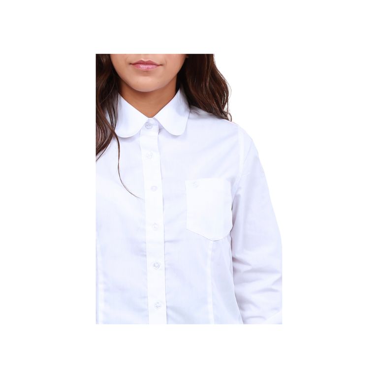 Blusa Colegio Niña Clásica Blanca