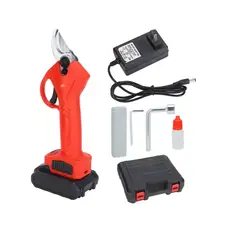 GENERICO - Tijeras De Podar Eléctrica Inalámbrica Batería Litio Poda Color Rojo