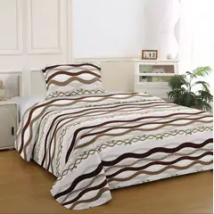 ILLUSIONS - Quilt Bruselas 2 Plazas Temporada Primavera-verano Café