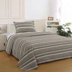 ILLUSIONS - Quilt Brusela King Marca Diseño Moderno Crema
